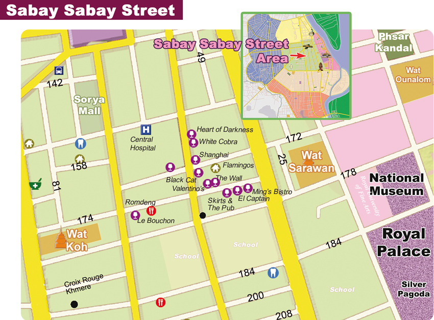 Phnom Penh Street 51 map
