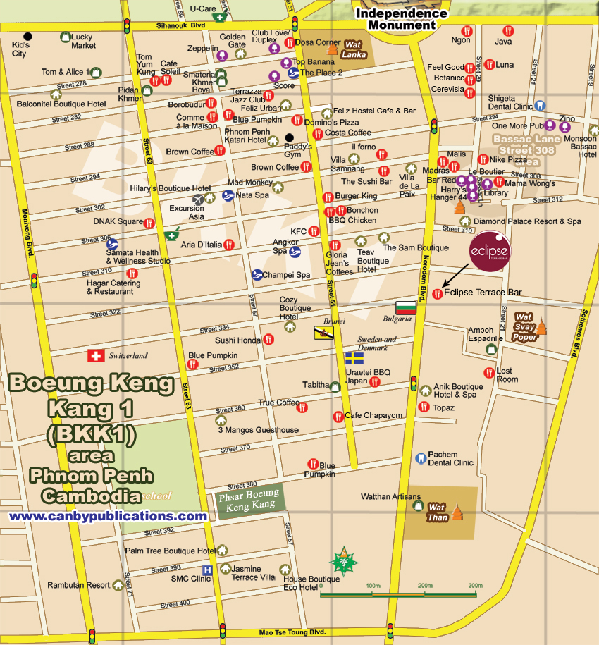 Phnom Penh, Boueng Keng Kang 1 map