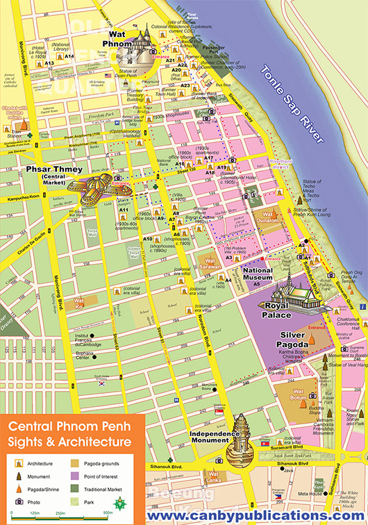 Phnom Penh Architecture map